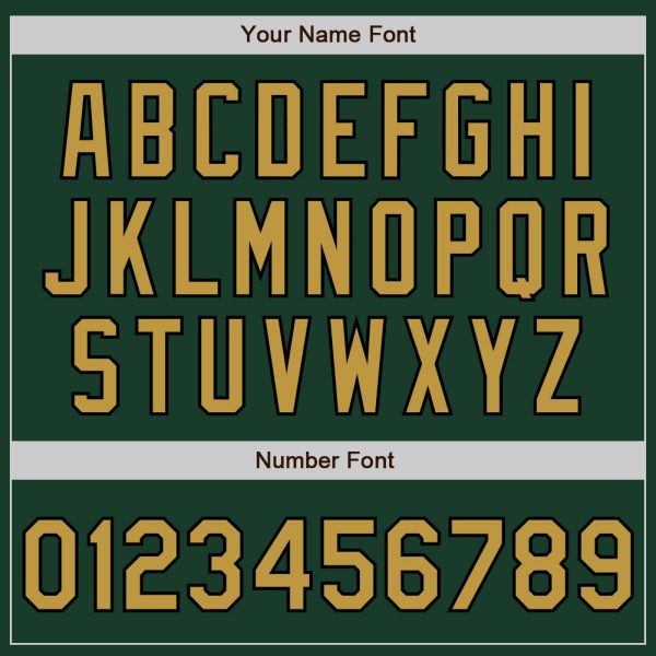 Custom Green Old Gold-Black Bomber Full-Snap Varsity Letterman Jacket - Image 5