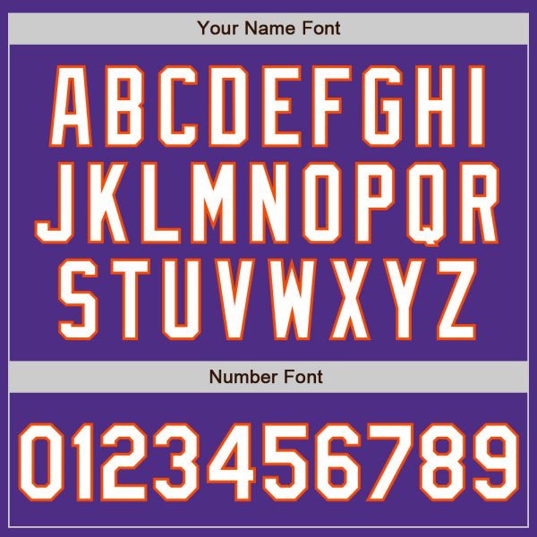 Custom Purple White-Orange Bomber Full-Snap Varsity Letterman Jacket - Image 5